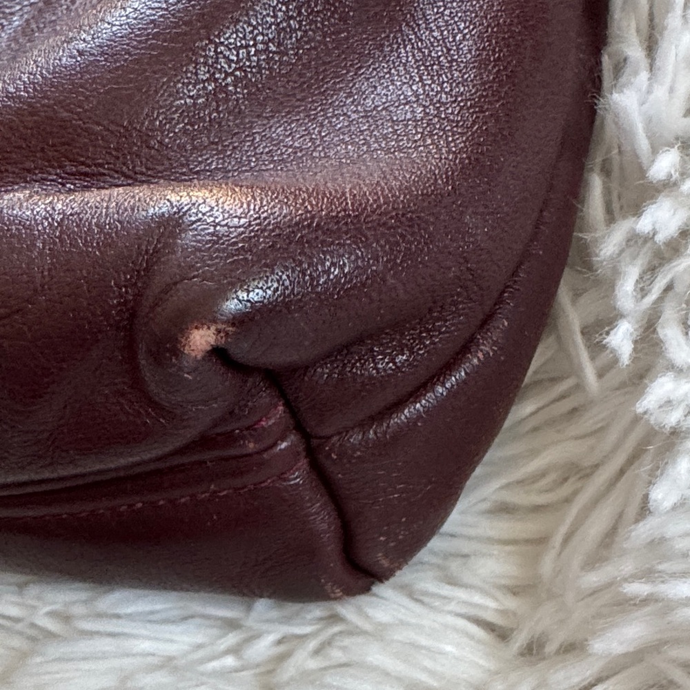 90s Retro Etienne Aigner Shoulder/Crossbody Signature Oxblood Leather Purse - Picture 12 of 15